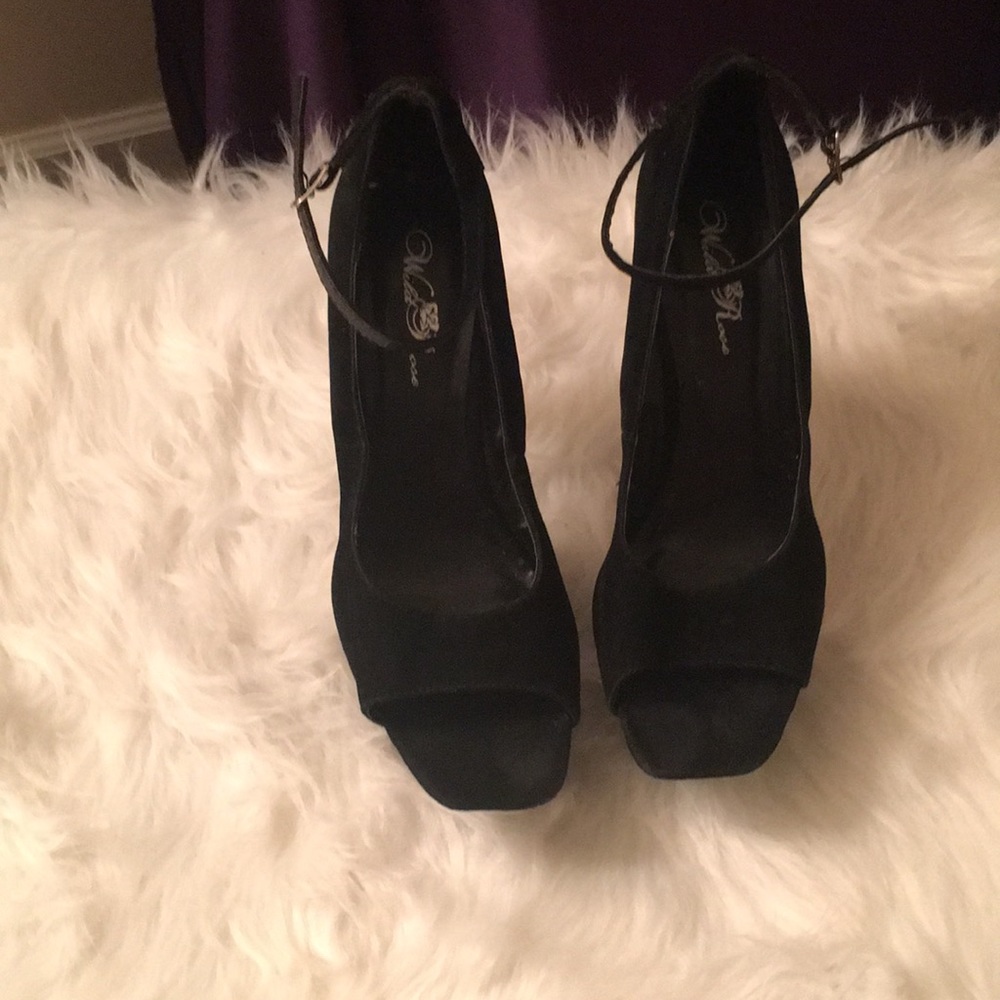 Black Suede Platforms